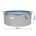 Basen ogrodowy panelowy całoroczny 305 x 122 cm 13w1 Bestawy 56566