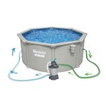 Basen ogrodowy panelowy całoroczny 305 x 122 cm 13w1 Bestawy 56566