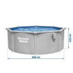 Basen ogrodowy panelowy całoroczny 366 x 122 cm 13w1 Bestawy 56574