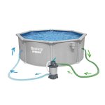 Basen ogrodowy panelowy całoroczny 366 x 122 cm 13w1 Bestawy 56574