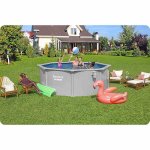 Basen ogrodowy panelowy całoroczny 366 x 122 cm 13w1 Bestawy 56574