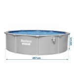  Basen ogrodowy panelowy całoroczny 457 x 122 cm 13w1 Bestawy 56384
