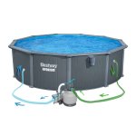 Basen ogrodowy panelowy całoroczny 488 x 132 cm 13w1 Bestawy 561CU