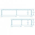 Basen ogrodowy stelażowy 221 x 150 x 43 cm Bestway 56401