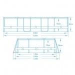 Basen ogrodowy stelażowy 305 x 200 x 84 cm 17w1 Bestway 5614A