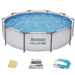 Basen ogrodowy stelażowy 305 x 76 cm zestaw 4w1 Bestway 56406