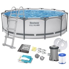 Basen ogrodowy stelażowy 366 x 100 cm zestaw 10w1 Bestway 56418