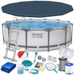 Basen ogrodowy stelażowy 366 x 100 cm zestaw 17w1 Bestway 56418