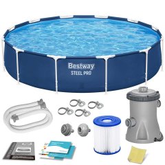Basen ogrodowy stelażowy 366 x 76 cm zestaw 7w1 Bestway 56681