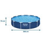 Basen ogrodowy stelażowy 366 x 76 cm zestaw 15w1 Bestway 56681