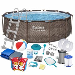 Basen ogrodowy stelażowy 366 x 100 cm zestaw 18w1 Bestway 56709