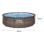 Basen ogrodowy stelażowy 366 x 100 cm 18w1 Bestway 56709