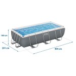 Basen ogrodowy stelażowy 404 x 201 x 100 cm 11w1 Bestway