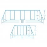 Basen ogrodowy stelażowy 412 x 201 x 122 cm 18w1 Bestway 56456