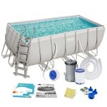 Basen ogrodowy stelażowy 412 x 201 x 122 cm 11w1 Bestway 56456