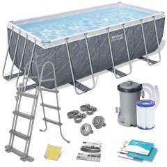Basen ogrodowy stelażowy 412 x 201 x 122 cm 11w1 Bestway 56722