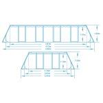 Basen ogrodowy stelażowy 412x201x122 cm 17w1 Bestway 56457N