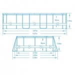 Basen ogrodowy stelażowy 427 x 250 x 100 cm 11w1 Bestway 56620