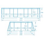 Basen ogrodowy stelażowy 427 x 250 x 100 cm 11w1 Bestway 56620