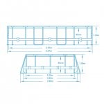 Basen ogrodowy stelażowy 427 x 250 x 100 cm 12w1 Bestway 56714N