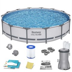 Basen ogrodowy stelażowy 427 x 84 cm zestaw 9w1 Bestway 56595