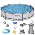 Basen ogrodowy stelażowy 427 x 84 cm zestaw 9w1 Bestway 56595