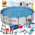 Basen ogrodowy stelażowy 457 x 122 cm 18w1 Bestway 56438 + maszyna do baniek GRATIS