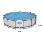 Basen ogrodowy stelażowy 457 x 107 cm zestaw 11w1 Bestway 56488