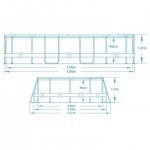 Basen ogrodowy stelażowy 488 x 305 x 107 cm 12w1 Bestway 56946