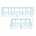 Basen ogrodowy stelażowy 488 x 305 x 107 cm 18w1 Bestway 56448