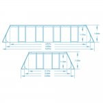 Basen ogrodowy stelażowy 488 x 244 x 122 cm 17w1 Bestway 56670