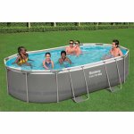 Basen ogrodowy stelażowy 488 x 305 x 107 cm 18w1 Bestway 56448