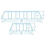 Basen ogrodowy stelażowy 488 x 244 x 122 cm 18w1 Bestway 56670