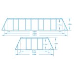 Basen ogrodowy stelażowy 488 x 244 x 122 cm 10w1 Bestway 561MB