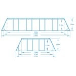 Basen ogrodowy stelażowy 549 x 274 x 122 cm 18w1 Bestway 56998