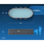 Basen ogrodowy stelażowy 549 x 274 x 122 cm 17w1 Bestway 56710