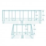 Basen ogrodowy stelażowy 610 x 366 x122 cm 20w1 Bestway 56719