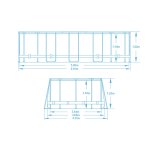 Basen ogrodowy stelażowy 610 x 366 x 122 cm 18w1 Bestway 5611R