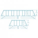 Basen ogrodowy stelażowy 640 x 274 x 132 cm 18w1 Bestway 5611Z
