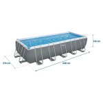 Basen ogrodowy stelażowy 640 x 274 x 132 cm 6w1 Bestway 5612B