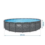 Basen ogrodowy stelażowy 671 x 132 cm 11w1 Bestway 561JZ