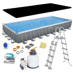 Basen ogrodowy stelażowy 956 x 488 x 132 cm 11w1 Bestway 56623