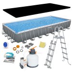 Basen ogrodowy stelażowy 956 x 488 x 132 cm 11w1 Bestway 56623