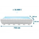 Basen ogrodowy stelażowy 732 x 366 x 132 cm 9w1 INTEX 26364GN
