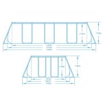 Basen stelażowy ogrodowy 412 x 201 x 122 cm 11w1 Bestway 56456N