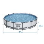 Basen stelażowy ogrodowy 457 x 107 cm 18w1 Bestway 56488 + maszynka do baniek GRATIS