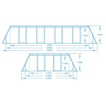 Basen stelażowy ogrodowy 488 x 244 x 122 cm 11w1 Bestway 56671N