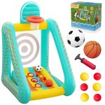 Dmuchana gra ogrodowa 3w1 koszykówka piłka nożna cel 127x109x178 cm Bestway 52813