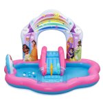 Dmuchany plac zabaw dla dzieci do ogrodu zjeżdżalnia Pricess Disney 221 x 193 x140 cm Bestway 53175