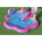 Dmuchany plac zabaw dla dzieci do ogrodu zjeżdżalnia Pricess Disney 221 x 193 x140 cm Bestway 53175